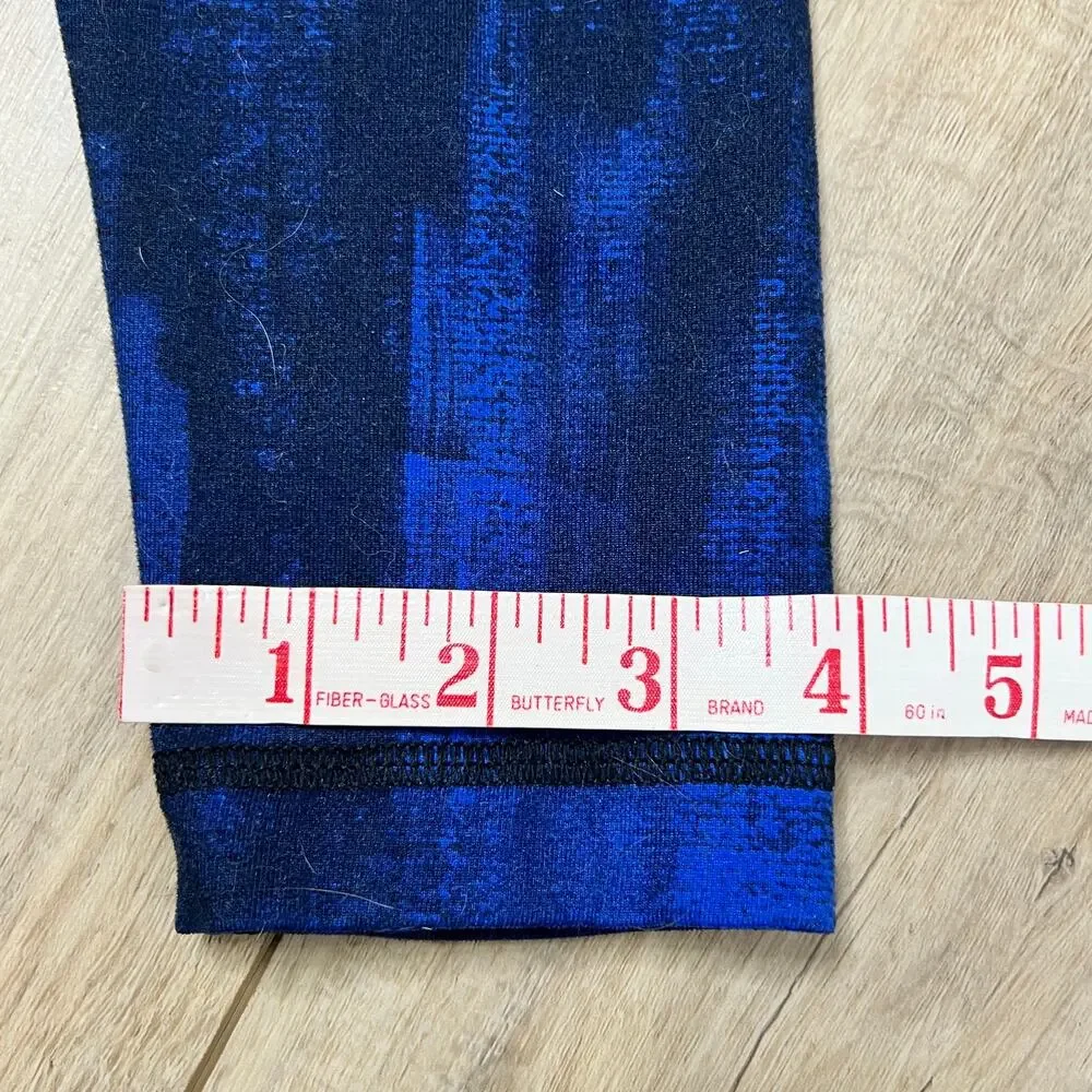 Lululemon Wonder Under Pant Roll Down Luon Nightsky Blue Leggings Size 6